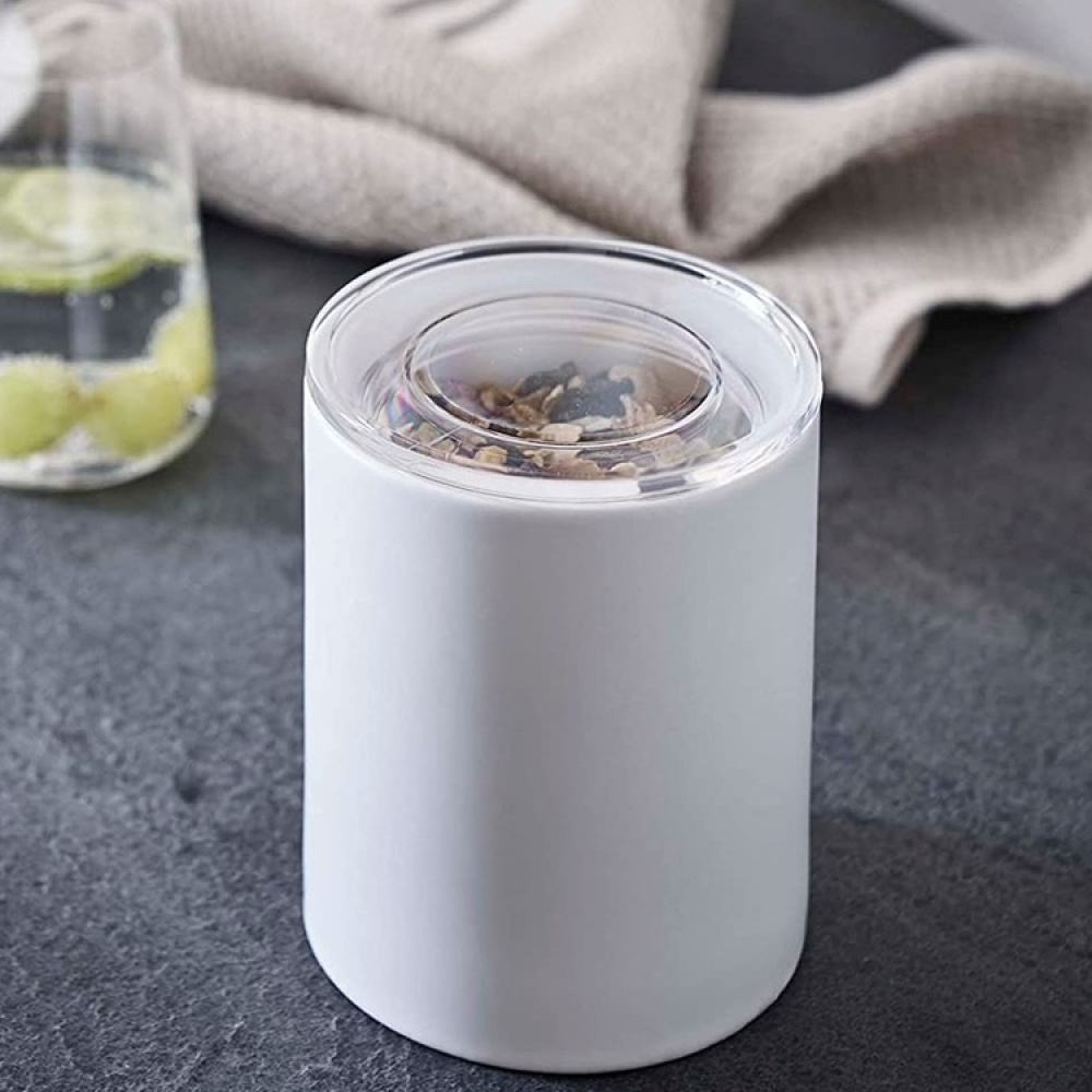 Porslinsburk med lock, YAMAZAKI TOWER LARGE CANISTER, Ø 10,5 x H 12 cm i gruppen Förvaring / Köksförvaring / Förvaringsburkar hos SmartaSaker.se (42428)