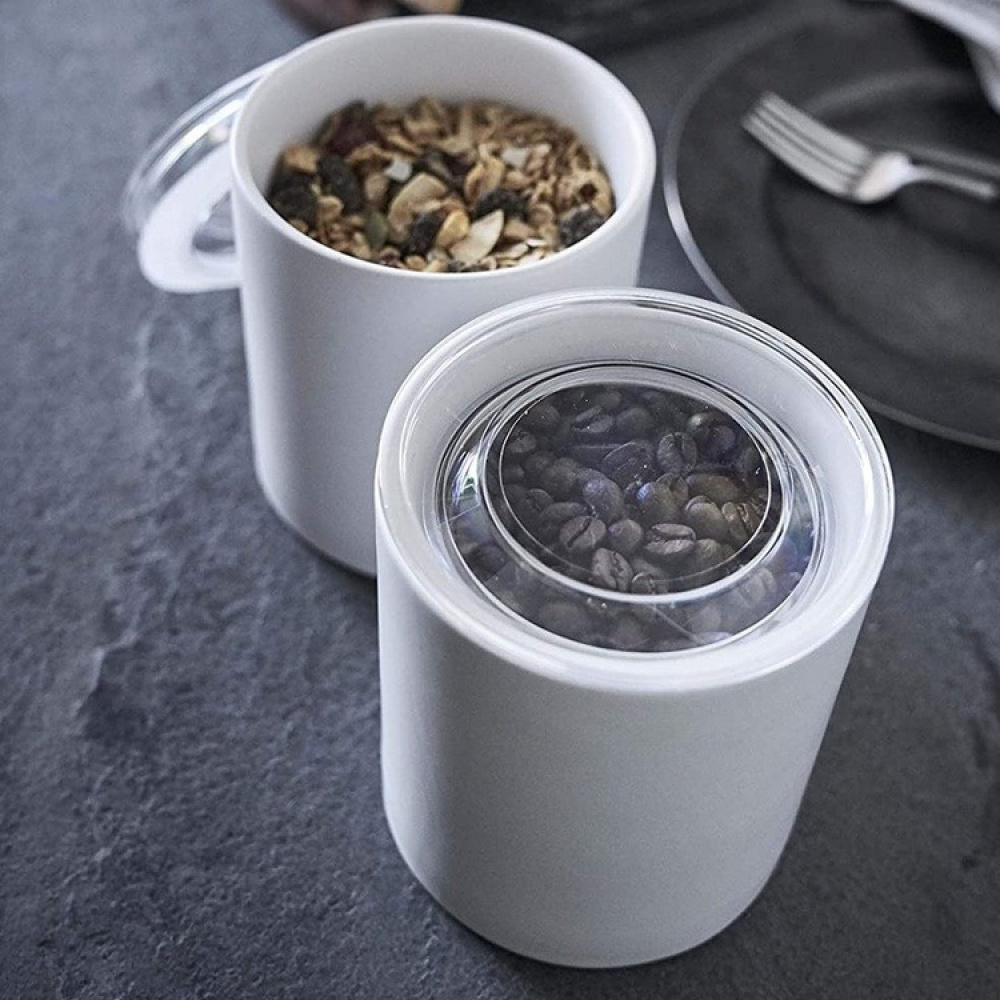 Porslinsburk med lock, YAMAZAKI TOWER LARGE CANISTER, Ø 10,5 x H 12 cm i gruppen Förvaring / Köksförvaring / Förvaringsburkar hos SmartaSaker.se (42428)