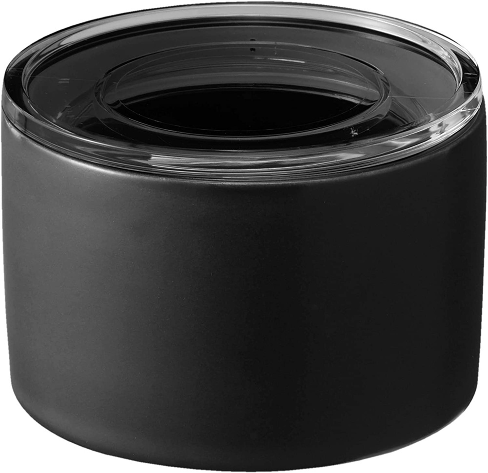Porslinsburk med lock, YAMAZAKI TOWER SMALL CANISTER, Ã˜ 10,5 x H 7 cm, Svart / Transparent i gruppen Förvaring / Köksförvaring / Förvaringslådor och burkar hos SmartaSaker.se (42429)