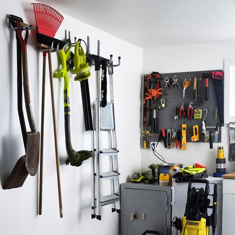 Redskapskrokar, Set med 15 utvalda, HABO BEST SELLERS, Stål / Röd i gruppen Förvaring / Förråd- och garageförvaring / Redskapshållare hos SmartaSaker.se (42467)