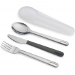 Rostfria Bestick i fodral, GO-EAT CUTLERY SET, Joseph Joseph, Silver / Svart Rostfria Bestick i fodral, GO-EAT CUTLERY SET, Joseph Joseph, Silver / Svart