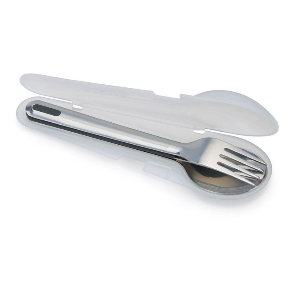 Rostfria Bestick i fodral, GO-EAT CUTLERY SET, Joseph Joseph, Silver / Svart i gruppen Förvaring / Köksförvaring / Matlådor hos SmartaSaker.se (42475)