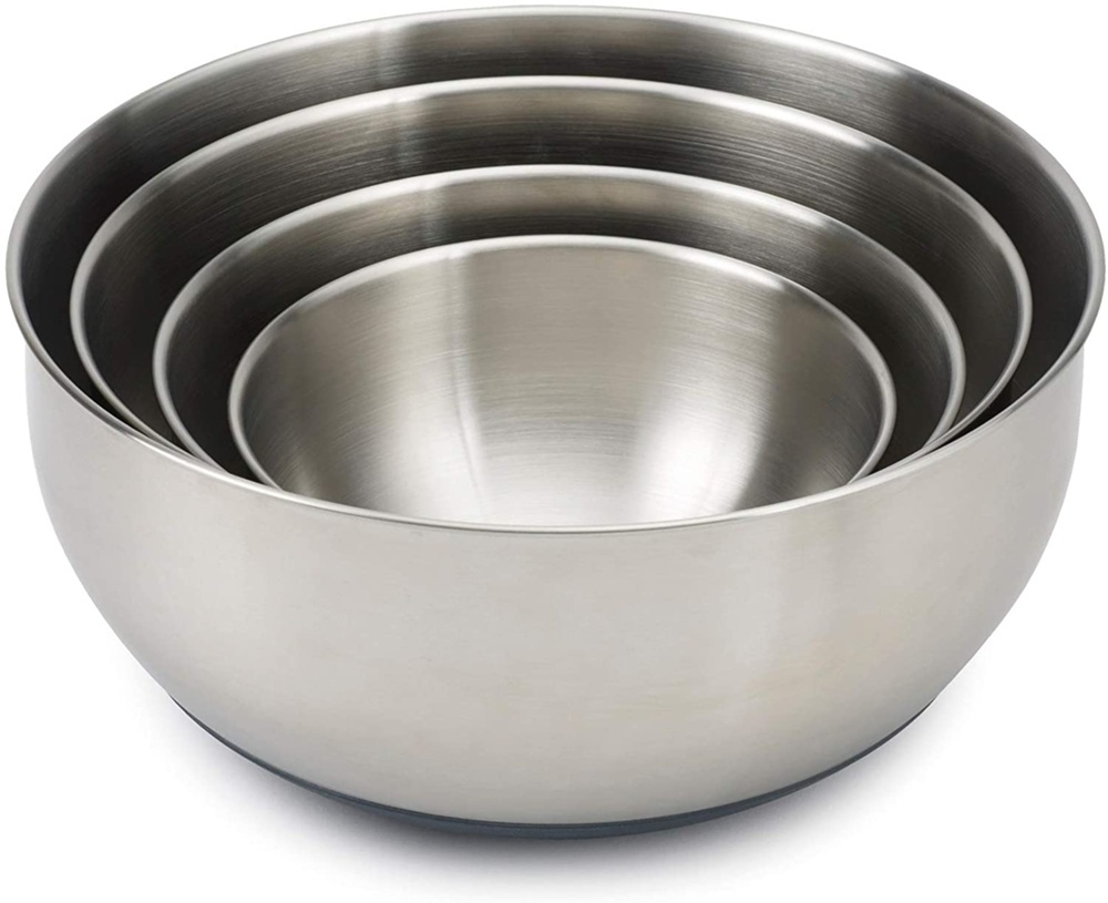 Rostfria skålar med lock, 4 st, PREP & STORE BOWL SET, Joseph Joseph, Silver / Grå i gruppen Förvaring / Köksförvaring / Förvaringslådor och burkar hos SmartaSaker.se (42476)
