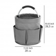 Hopfällbar korg med förvaringsfickor, 28cm