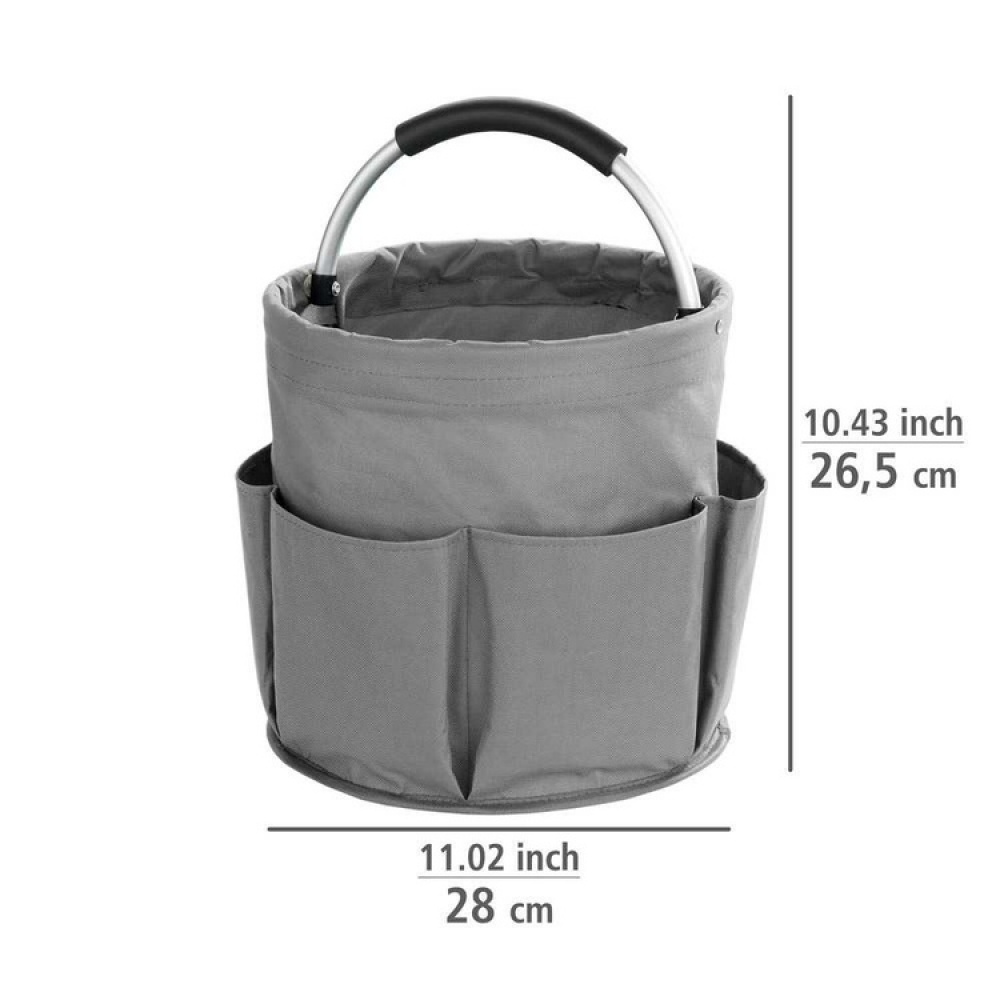 Rund korg med förvaringsfickor, Superlätt, UNIVERSAL CADDY, Ø 28 x H 26,5 cm i gruppen Förvaring / Förråd- och garageförvaring / Korgar och hinkar hos SmartaSaker.se (42481)