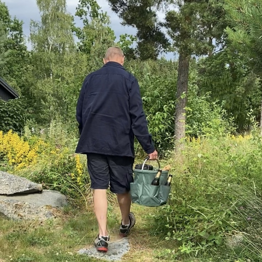 Rund korg med förvaringsfickor, Superlätt, UNIVERSAL CADDY, Ø 28 x H 26,5 cm i gruppen Förvaring / Förråd- och garageförvaring / Korgar och hinkar hos SmartaSaker.se (42481)