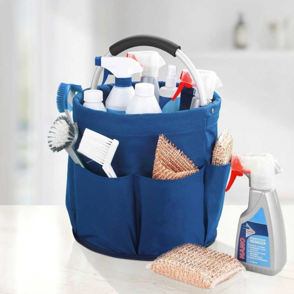 Rund korg med förvaringsfickor, Superlätt, UNIVERSAL CADDY, Ø 28 x H 26,5 cm i gruppen Förvaring / Förråd- och garageförvaring / Korgar och hinkar hos SmartaSaker.se (42481)