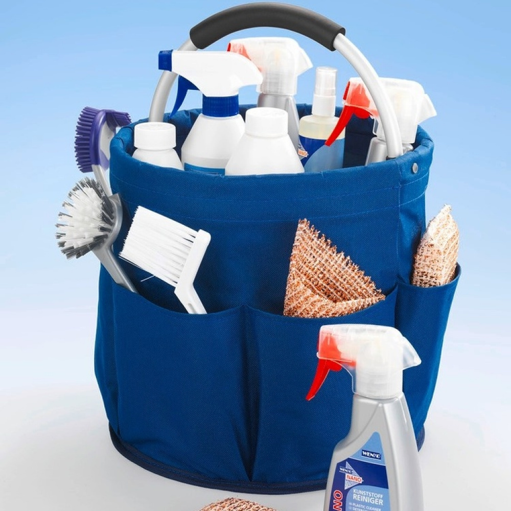 Rund korg med förvaringsfickor, Superlätt, UNIVERSAL CADDY, Ø 28 x H 26,5 cm i gruppen Förvaring / Förråd- och garageförvaring / Korgar och hinkar hos SmartaSaker.se (42481)