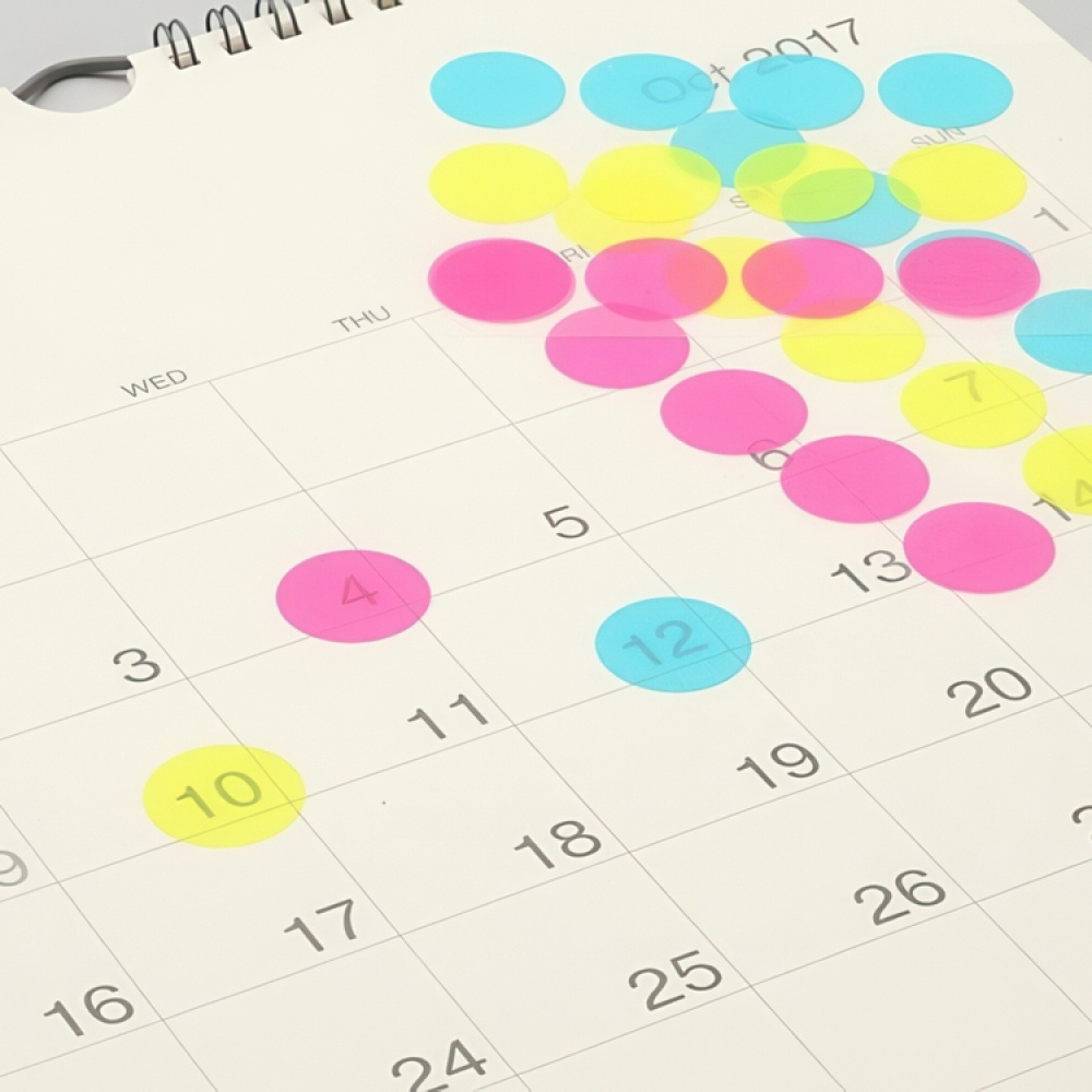 Runda washi stickers, Ø 16 mm, STALOGY i gruppen Förvaring / Kontorsmaterial hos SmartaSaker.se (42488)