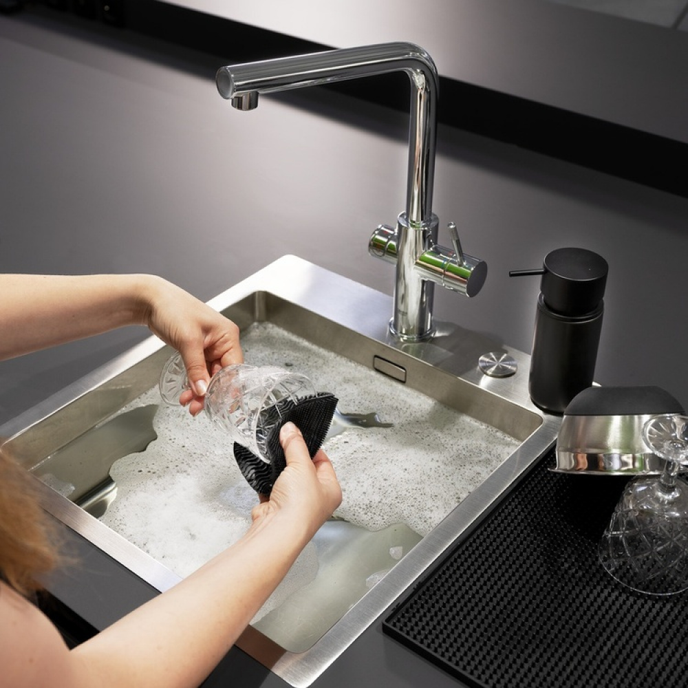 Silikonsvampar för disk, Mjuka, Tåliga, 2 st, DISH SPONGES, Ø 12, Svarta i gruppen Förvaring / Köksförvaring / Diskställ och diskbänk hos SmartaSaker.se (42496)