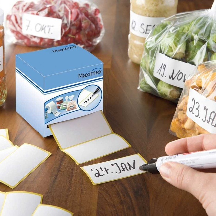 Självhäftande etiketter, 500 st, KLEBE-ETIKETTEN, 6 x 3 cm, Vita i gruppen Förvaring / Magneter och självhäftande / Skyltar och etiketter hos SmartaSaker.se (42501)
