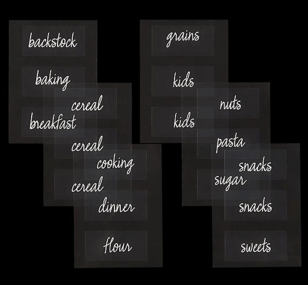 Självhäftande Etiketter, Förtryckta, 18 stycken, THE HOME EDIT PANTRY LABELS, Klara i gruppen Förvaring / Magneter och självhäftande / Skyltar och etiketter hos SmartaSaker.se (42505)