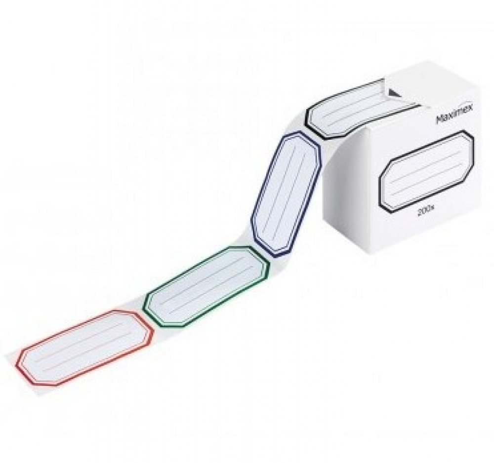 Självhäftande etiketter, Vattenlösliga, 200 st, FRAME ADHESIVE LABELS, 6 x 3 cm, Vita med ram i gruppen Förvaring hos SmartaSaker.se (42506)