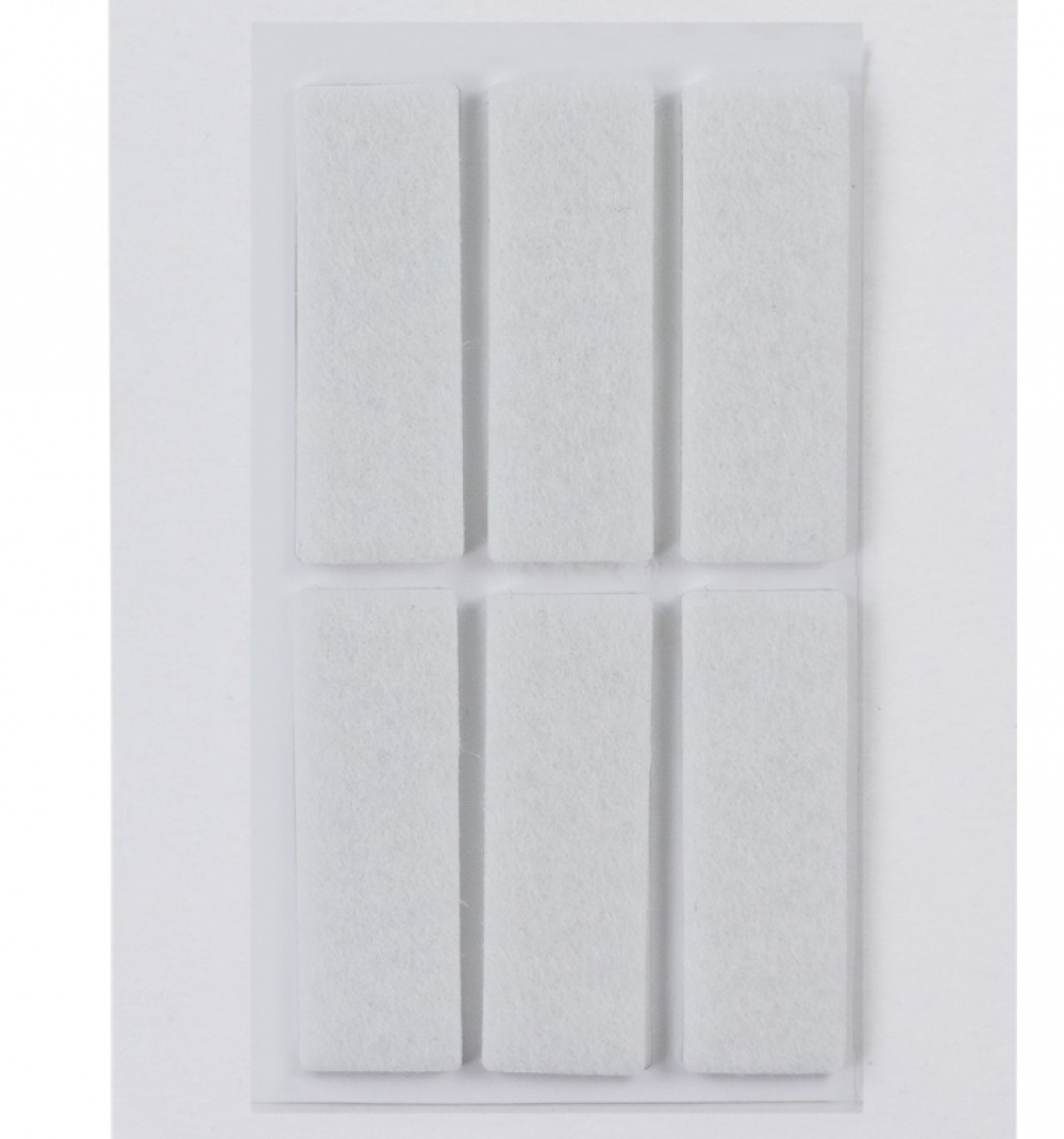 Självhäftande Filttassar, 6 st, PROTECTIV FELTPADS, 4,5 x1,5 cm, Vita i gruppen Förvaring / Städförvaring och sopsortering / Lådmattor hos SmartaSaker.se (42509)