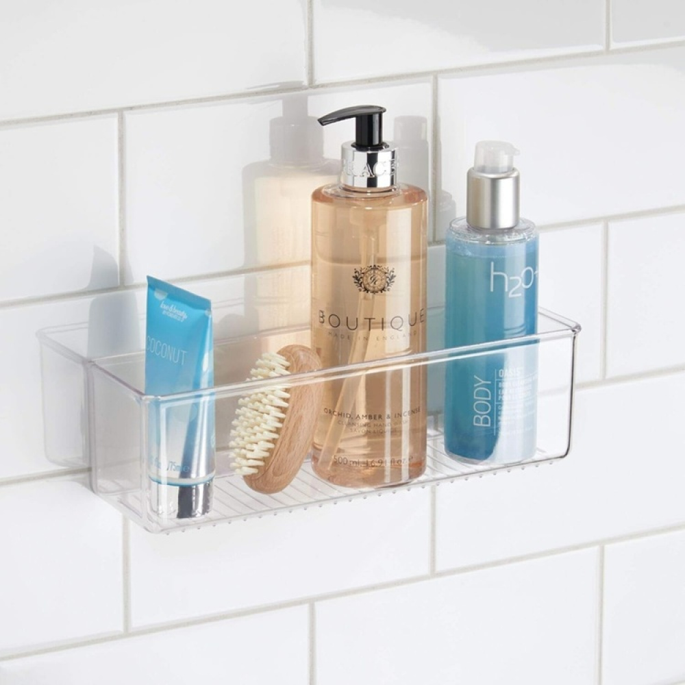 Självhäftande Förvaring, Avlång, OBLONG RPET AFFIXX BIN, 28 x 7,5 x H 8,5 cm, Transparent i gruppen Förvaring / Förvaringslådor / Småförvaring / Hyllor hos SmartaSaker.se (42510)