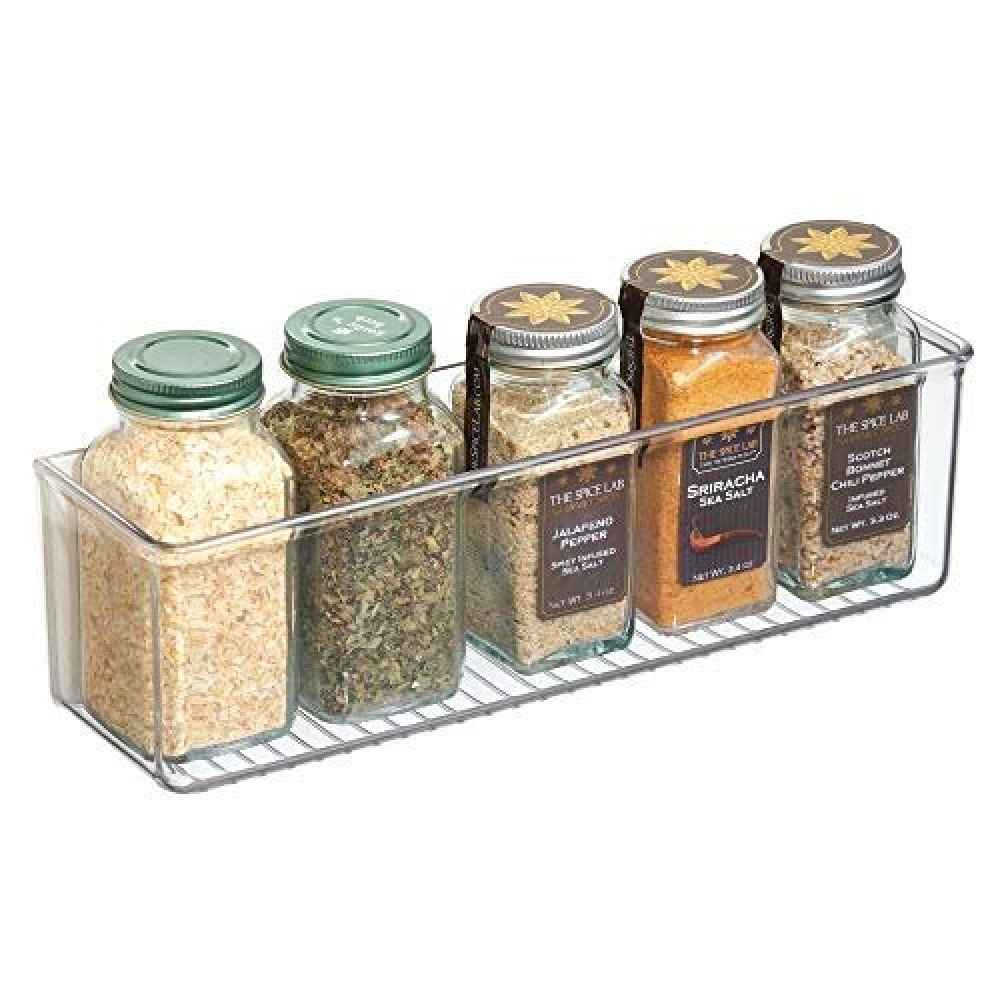 Självhäftande Förvaring, Avlång, OBLONG RPET AFFIXX BIN, 28 x 7,5 x H 8,5 cm, Transparent i gruppen Förvaring / Förvaringslådor / Småförvaring / Hyllor hos SmartaSaker.se (42510)