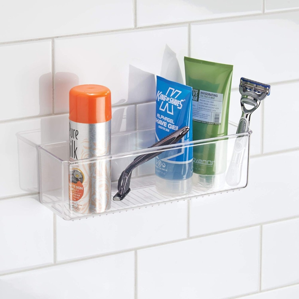 Självhäftande Förvaring, Avlång, OBLONG RPET AFFIXX BIN, 28 x 7,5 x H 8,5 cm, Transparent i gruppen Förvaring / Förvaringslådor / Småförvaring / Hyllor hos SmartaSaker.se (42510)