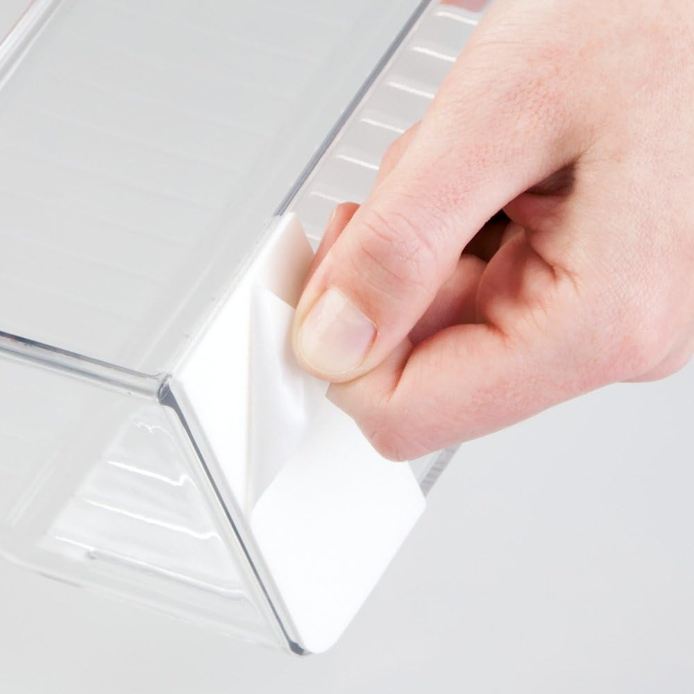 Självhäftande Förvaring, Avlång, OBLONG RPET AFFIXX BIN, 28 x 7,5 x H 8,5 cm, Transparent i gruppen Förvaring / Förvaringslådor / Småförvaring / Hyllor hos SmartaSaker.se (42510)