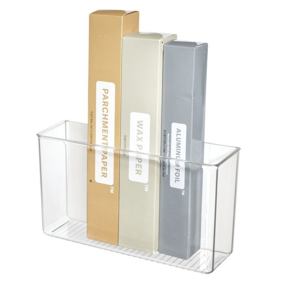 Självhäftande Förvaring, LARGE RPET AFFIXX BIN, 28 x 9 x H 16 cm. Transparent i gruppen Förvaring / Förvaringslådor / Småförvaring / Hyllor hos SmartaSaker.se (42511)