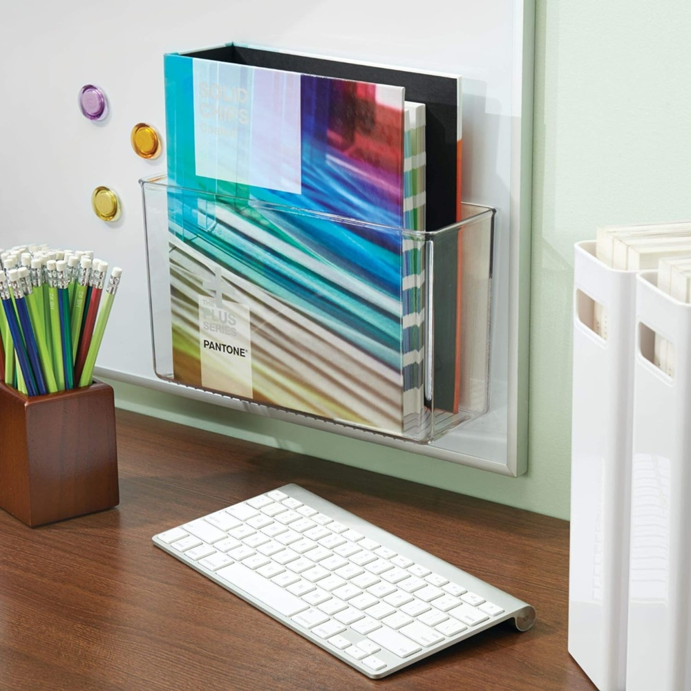 Självhäftande Förvaring, LARGE RPET AFFIXX BIN, 28 x 9 x H 16 cm. Transparent i gruppen Förvaring / Förvaringslådor / Småförvaring / Hyllor hos SmartaSaker.se (42511)