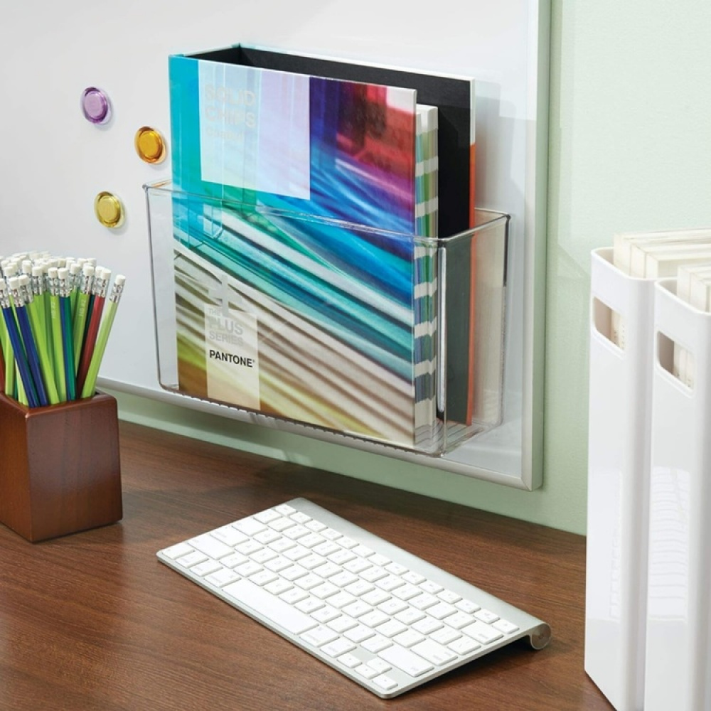 Självhäftande Förvaring, LARGE RPET AFFIXX BIN, 28 x 9 x H 16 cm. Transparent i gruppen Förvaring / Förvaringslådor / Småförvaring / Hyllor hos SmartaSaker.se (42511)