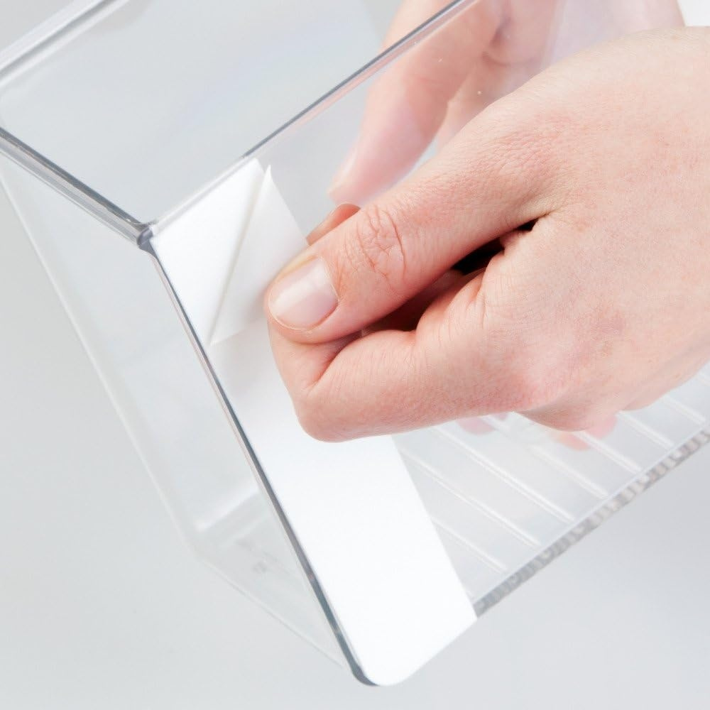 Självhäftande Förvaring, SMALL RPET AFFIXX BIN, 15 x 7,5 x H 12,5 cm, Transparent i gruppen Förvaring / Förvaringslådor / Småförvaring / Hyllor hos SmartaSaker.se (42512)