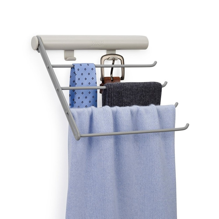 Självhäftande Hållare för Slipsar / Skärp, ORDERLY TIE & BELT RACK, Joseph Joseph, Ecru / Ljusgrå i gruppen Förvaring / Garderobsförvaring hos SmartaSaker.se (42514)