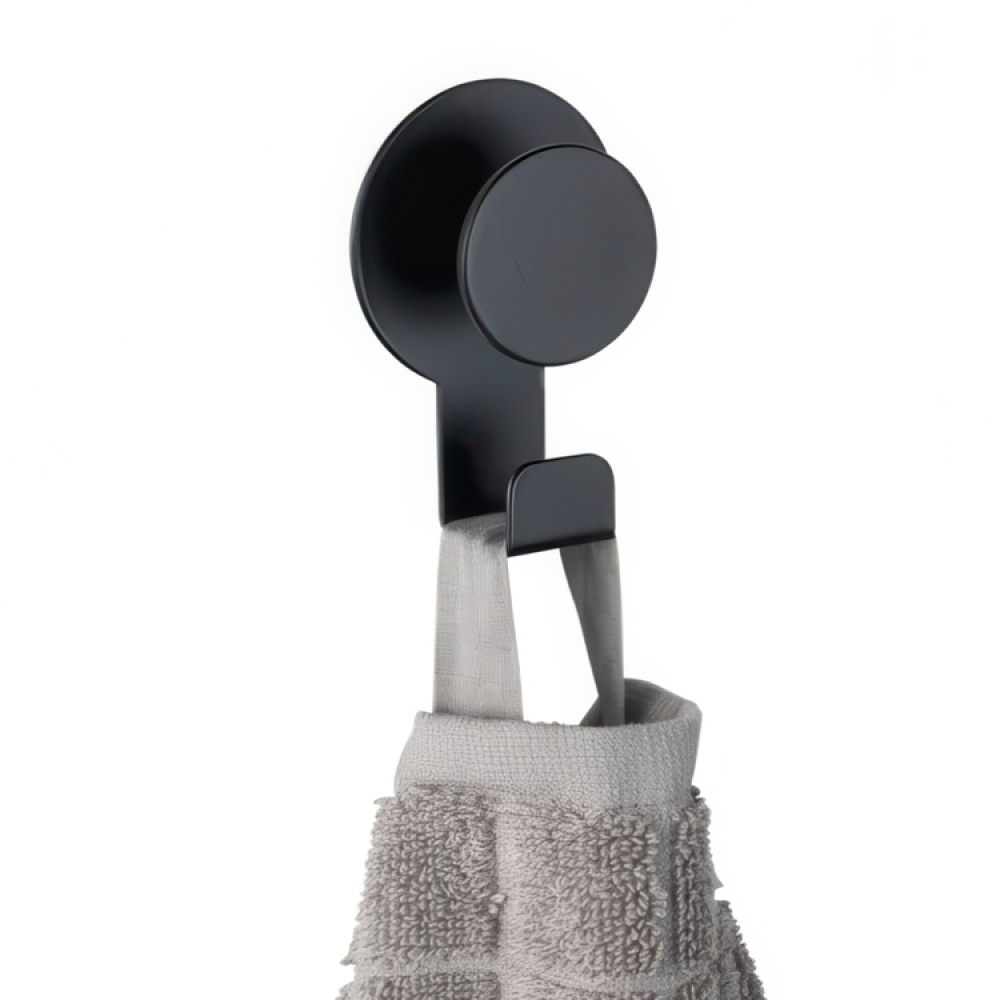 Självhäftande krok i metall, BLANDAS DUBBELKROK, 5 x H 7,5 cm, Svart i gruppen Förvaring / Magneter och självhäftande / Självhäftande krokar hos SmartaSaker.se (42521)