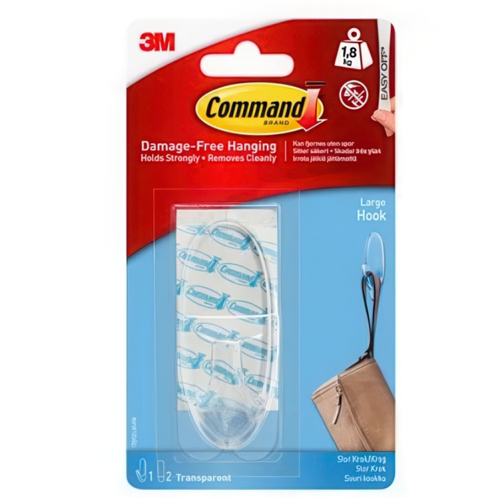 Självhäftande krok, Avtagbar, COMMAND LARGE, 3,5 x H 8,6 cm, Klar i gruppen Förvaring / Badrumsförvaring hos SmartaSaker.se (42522)