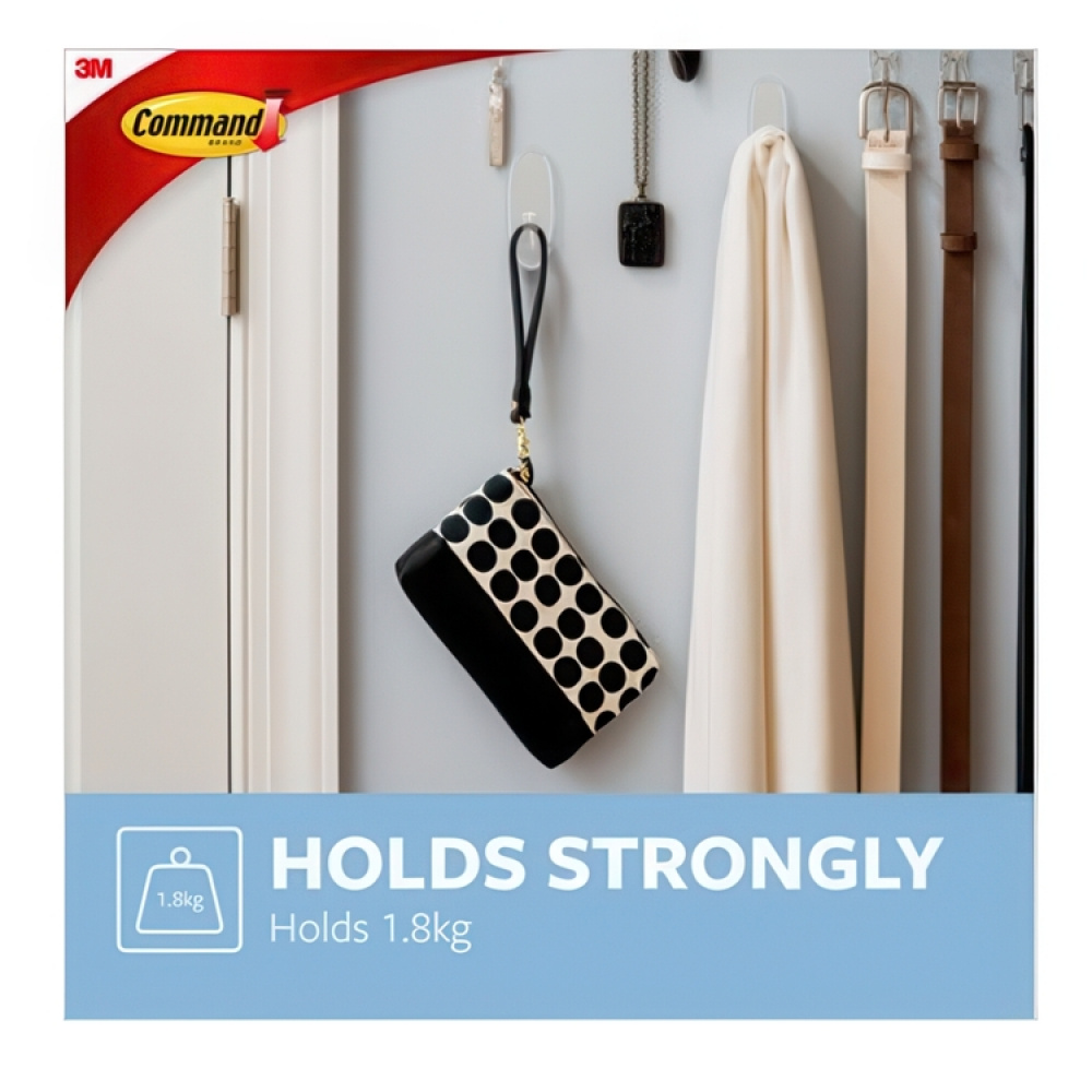 Självhäftande krok, Avtagbar, COMMAND LARGE, 3,5 x H 8,6 cm, Klar i gruppen Förvaring / Badrumsförvaring hos SmartaSaker.se (42522)