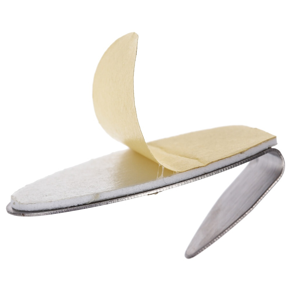 Självhäftande krokar i metall, 3 st, OVAL LARGE, 3,5 x 2 x H 5 cm, Matt Rostfritt stål i gruppen Förvaring / Magneter och självhäftande / Självhäftande krokar hos SmartaSaker.se (42524)