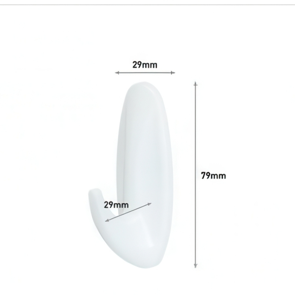 Självhäftande krokar, Avtagbara, 2 st, COMMAND MEDIUM, 2,9 x H 7,9 cm, Vit i gruppen Förvaring / Magneter och självhäftande / Självhäftande krokar hos SmartaSaker.se (42526)