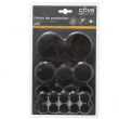 Självhäftande Möbeltassar, 50 st, BIG PACK FURNITURE PADS, Svarta