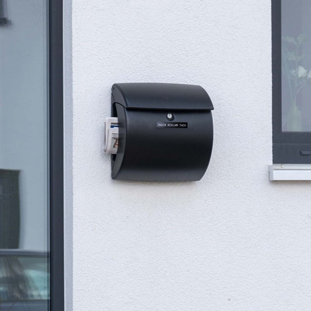 Självhäftande skylt i Rostfritt stål, INGEN REKLAM TACK, 9 x H 1,7 cm i gruppen Förvaring / Magneter och självhäftande / Skyltar och etiketter hos SmartaSaker.se (42534)