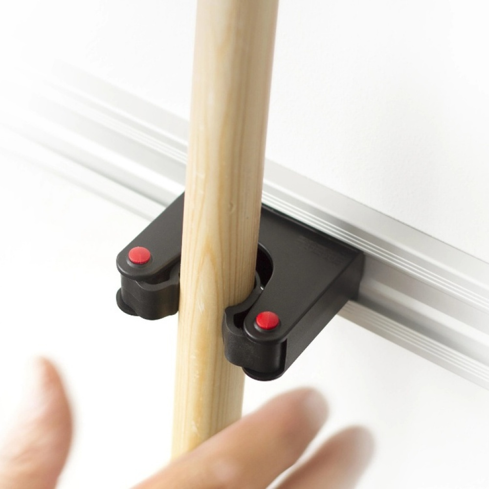 Skena med 3 redskapshållare, TOOLFLEX, 50 cm, Aluminium / Svart i gruppen Förvaring / Förråd- och garageförvaring / Redskapshållare hos SmartaSaker.se (42541)