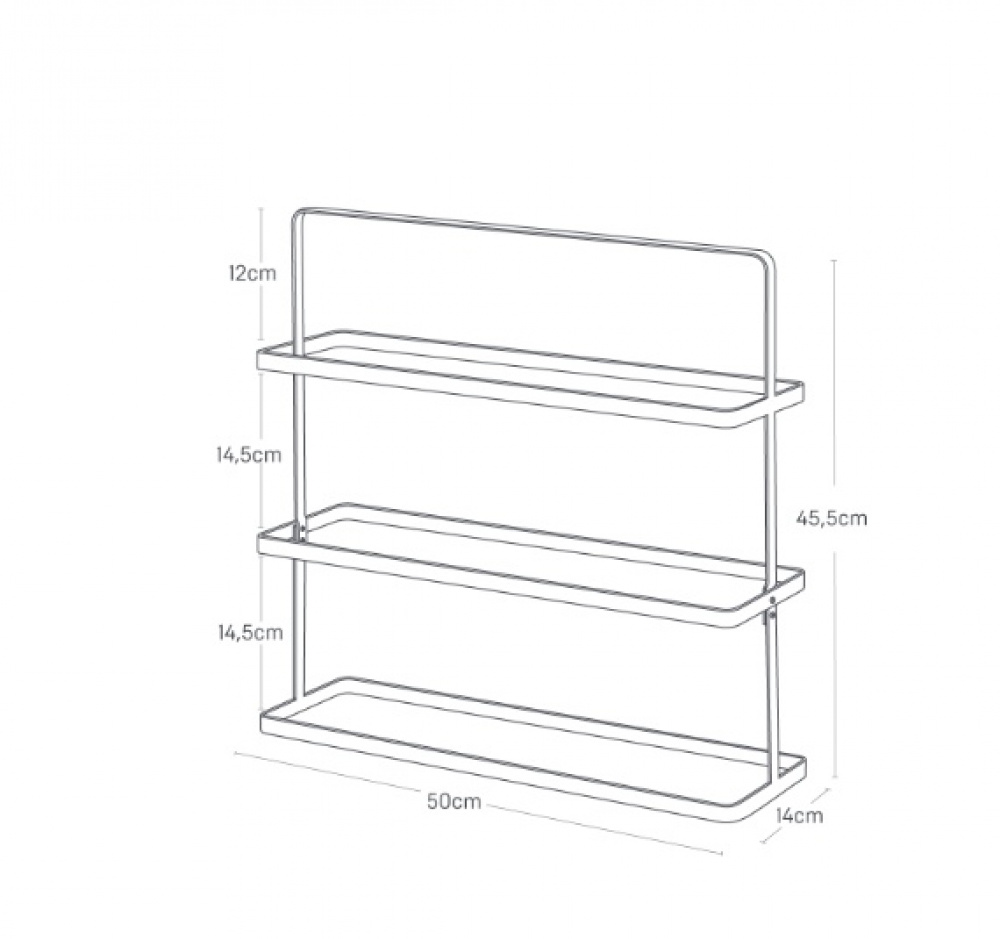 Skohylla , smalt och flyttbart, Metall, TOWER WIDE, 50 x 14 x H 45,5 cm, Yamazaki, Vit i gruppen Förvaring / Hallförvaring / Skohyllor hos SmartaSaker.se (42552)