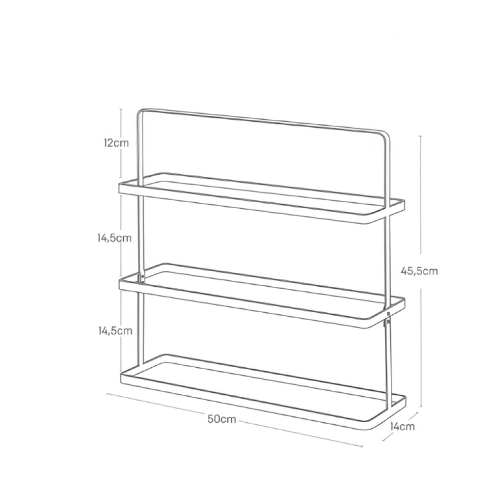 Skohylla , smalt och flyttbart, Metall, TOWER WIDE, 50 x 14 x H 45,5 cm, Yamazaki, Vit i gruppen Förvaring / Hallförvaring / Skohyllor hos SmartaSaker.se (42552)