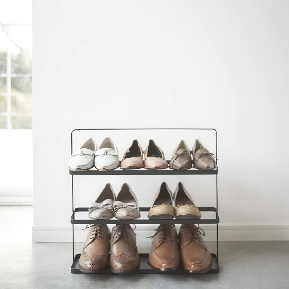 Skohylla , smalt och flyttbart, Metall, TOWER WIDE, 50 x 14 x H 45,5 cm, Yamazaki, Svart i gruppen Förvaring / Hallförvaring / Skohyllor hos SmartaSaker.se (42553)