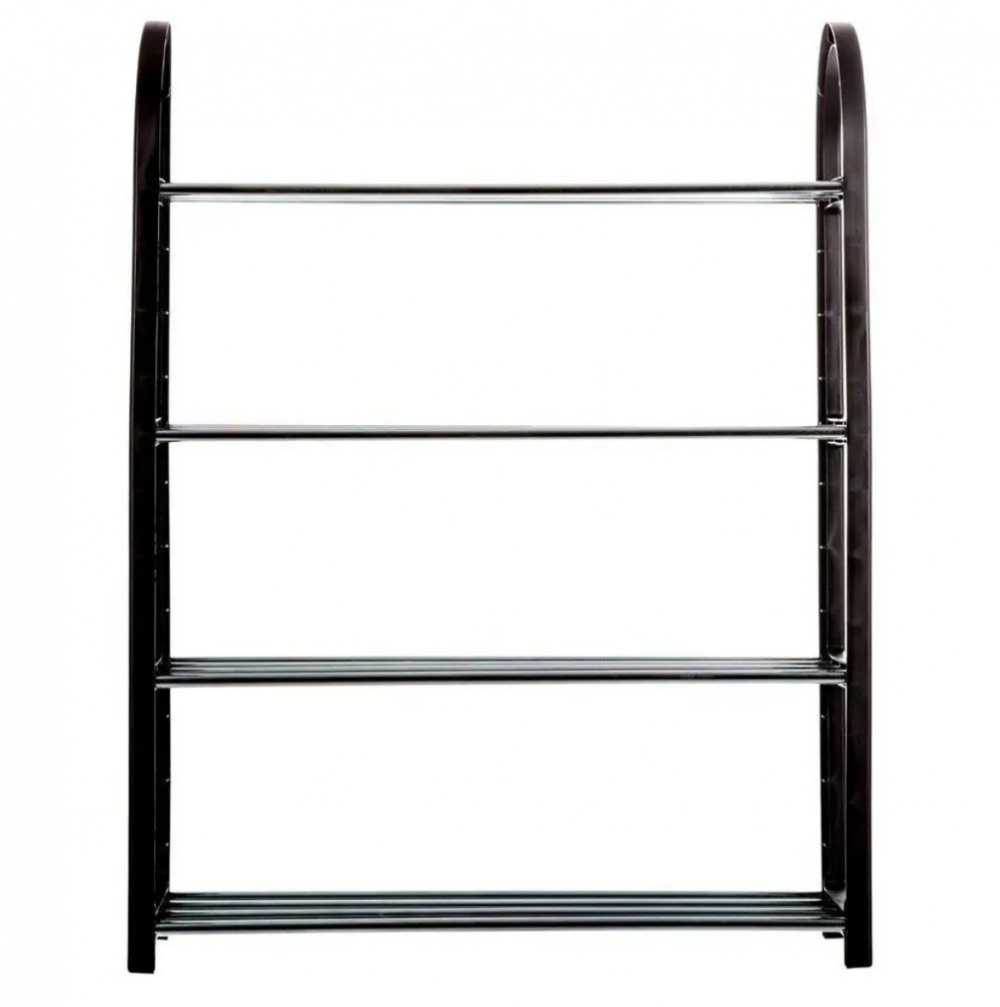 Skohylla för 8 par skor i metall och plast, SHOZY, 49,5 x 18,5 x H 64 cm, Svart i gruppen Förvaring / Hallförvaring / Skohyllor hos SmartaSaker.se (42554)