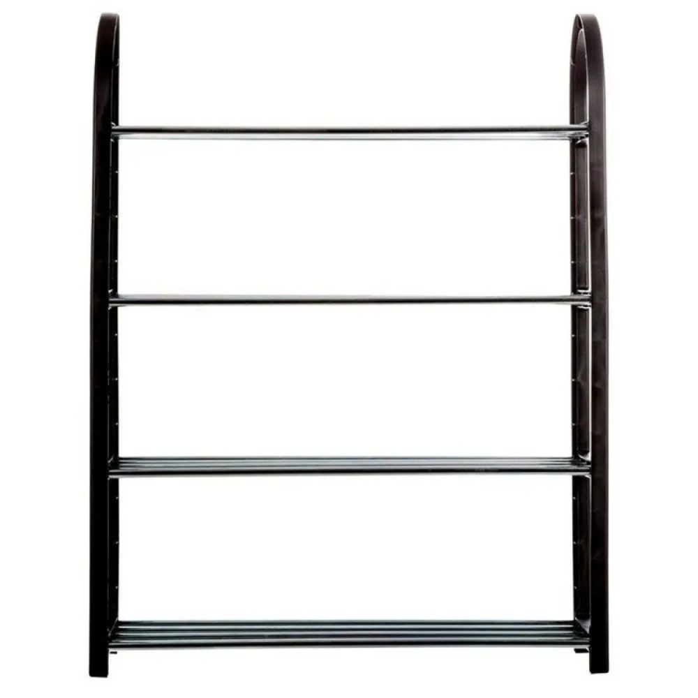 Skohylla för 8 par skor i metall och plast, SHOZY, 49,5 x 18,5 x H 64 cm, Svart i gruppen Förvaring / Hallförvaring / Skohyllor hos SmartaSaker.se (42554)