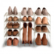 Skohylla i metall, Justerbart, LEVEL TRIPLE, Joseph Joseph, 75,8 x 35 x H 51,2 cm, Grå-beige Skohylla i metall, Justerbart, LEVEL TRIPLE, Joseph Joseph, 75,8 x 35 x H 51,2 cm, Grå-beige