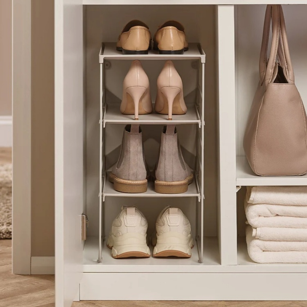 Skohylla i metall, Justerbart, LEVEL, Joseph Joseph, 26 x 35 x H 51,2 cm, Grå-beige i gruppen Förvaring / Hallförvaring / Skohyllor hos SmartaSaker.se (42558)