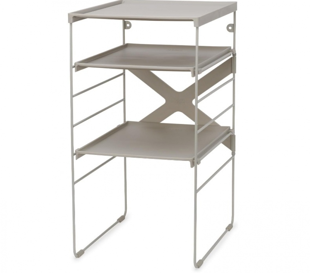 Skohylla i metall, Justerbart, LEVEL, Joseph Joseph, 26 x 35 x H 51,2 cm, Grå-beige i gruppen Förvaring / Hallförvaring / Skohyllor hos SmartaSaker.se (42558)
