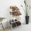 Skohylla i metall, Smal, FRAME 4 TIERED, 53 x17,5 x H 80 cm, Yamazaki Skohylla i metall, Smal, FRAME 4 TIERED, 53 x17,5 x H 80 cm, Yamazaki