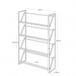 Skohylla i metall, Smal, FRAME 4 TIERED, 53 x17,5 x H 80 cm, Yamazaki Skohylla i metall, Smal, FRAME 4 TIERED, 53 x17,5 x H 80 cm, Yamazaki