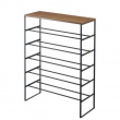 Skohylla med 6 hyllplan, TOWER WOOD TOP, 66 x 25 x H 87 cm, Yamazaki Skohylla med 6 hyllplan, TOWER WOOD TOP, 66 x 25 x H 87 cm, Yamazaki