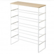 Skohylla med 6 hyllplan, TOWER WOOD TOP, 66 x 25 x H 87 cm, Yamazaki Skohylla med 6 hyllplan, TOWER WOOD TOP, 66 x 25 x H 87 cm, Yamazaki