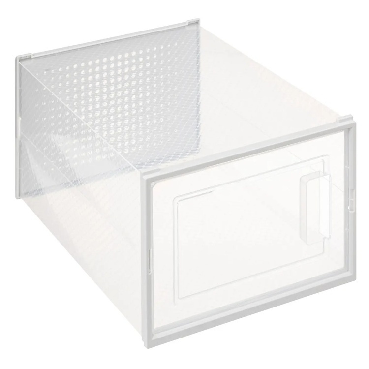 Skolåda, Stapelbar, MEDIUM RANGE CHAUS BOX, 33,5 x 23,2 x H 14 cm, Vit / Transparent i gruppen Förvaring / Garderobsförvaring / Skoförvaring hos SmartaSaker.se (42565)