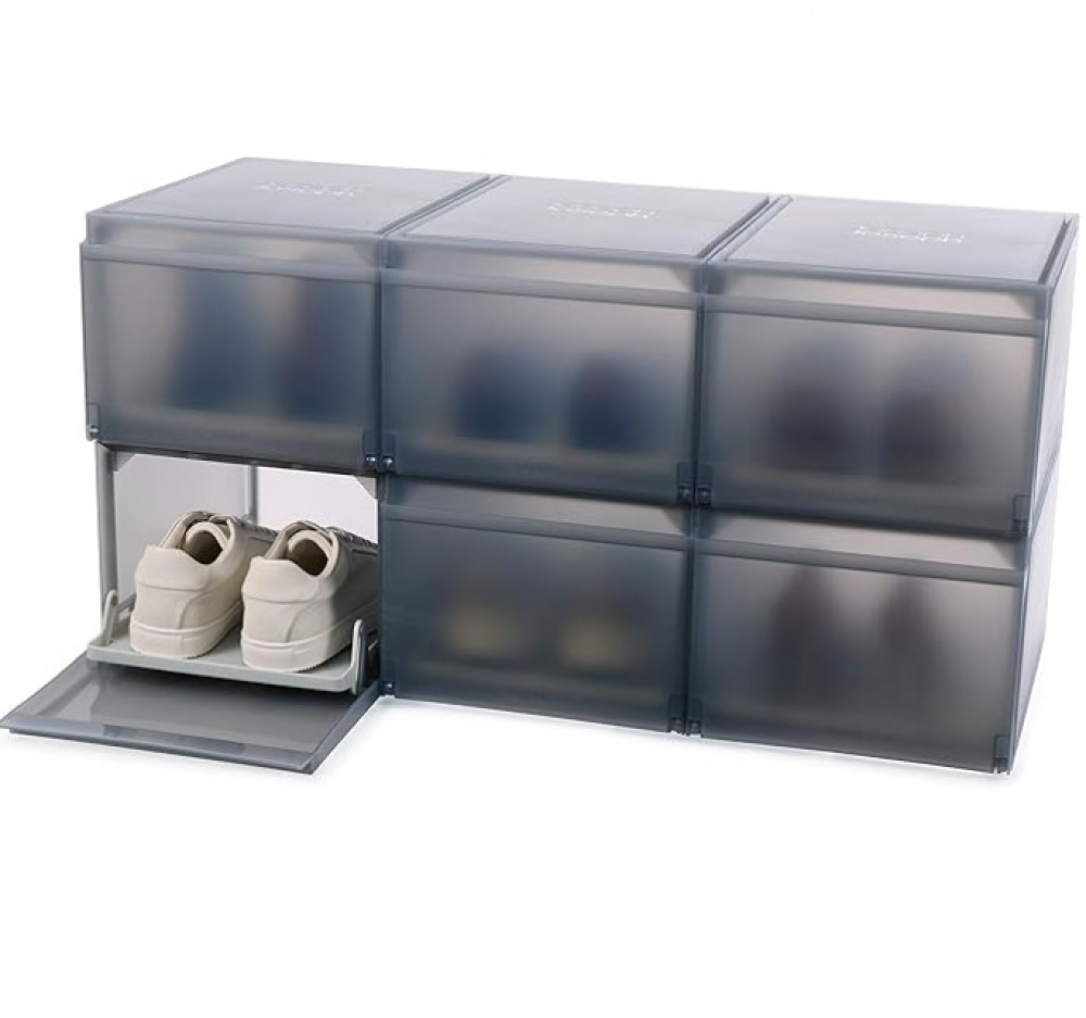 Skolådor, Slide-out, 6 stycken, PREMIUM SHOE CASE, Joseph Joseph, Grå i gruppen Förvaring / Garderobsförvaring / Skoförvaring hos SmartaSaker.se (42569)