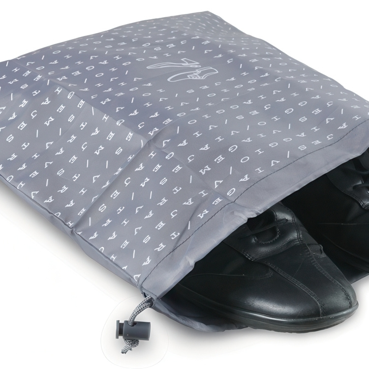 Skopåse för resan, TRAVEL - SACCHETTO SCARPE, 36 x 40 cm, Grå i gruppen Förvaring / Förvaring på resa / Packpåsar och packkuber hos SmartaSaker.se (42577)